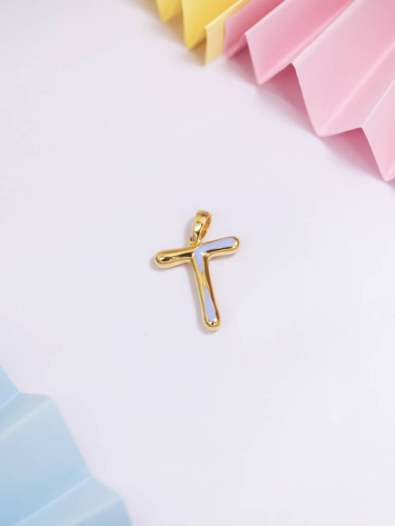 Initial Pendant 925 Sterling Silver 18Kt Gold Vermeil Jewellery For Women : QC120020_Y