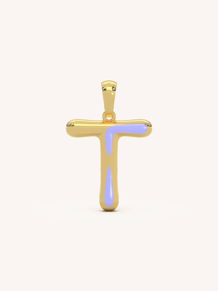 Initial Pendant 925 Sterling Silver 18Kt Gold Vermeil Jewellery For Women : QC120020_Y