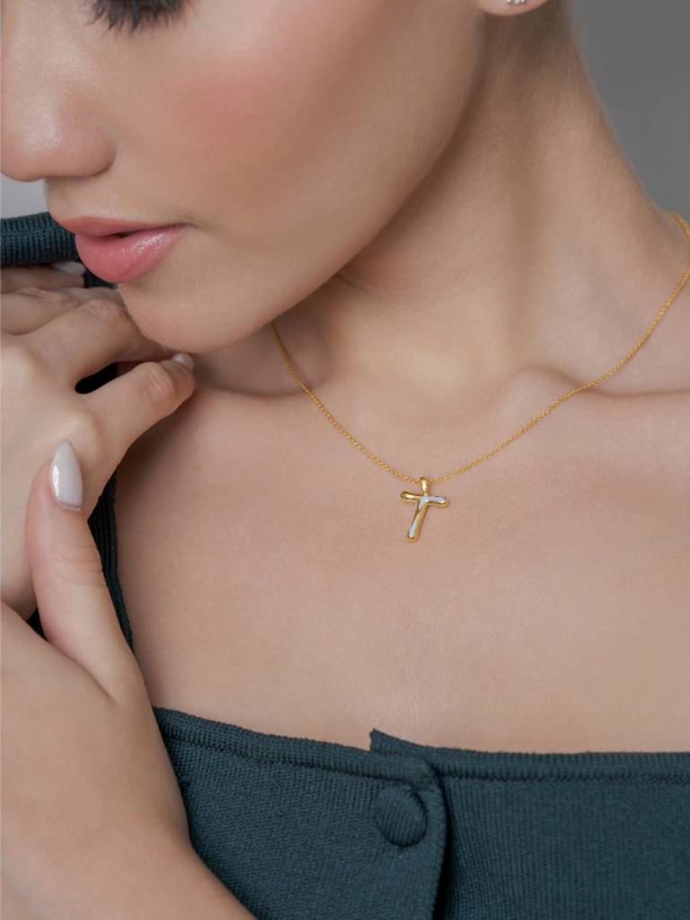Initial Pendant 925 Sterling Silver 18Kt Gold Vermeil Jewellery For Women : QC120020_Y