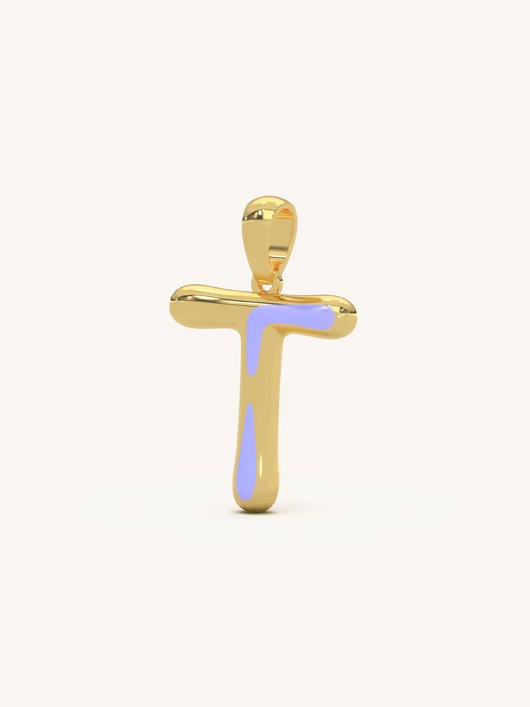 Initial Pendant 925 Sterling Silver 18Kt Gold Vermeil Jewellery For Women : QC120020_Y