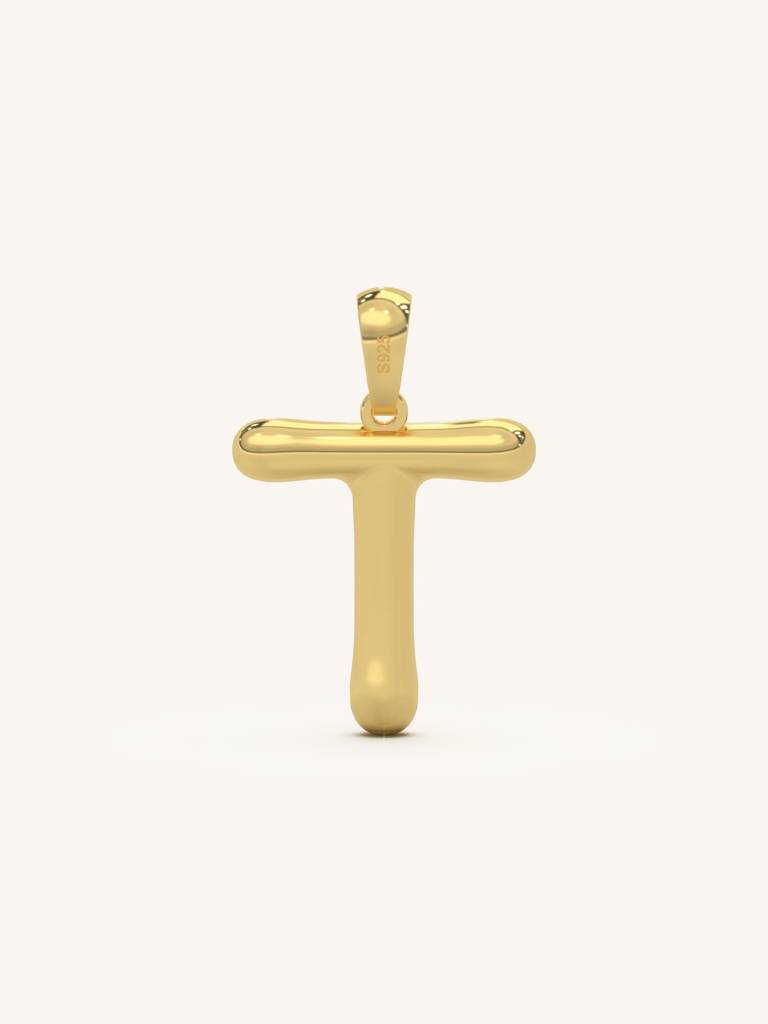 Initial Pendant 925 Sterling Silver 18Kt Gold Vermeil Jewellery For Women : QC120020_Y