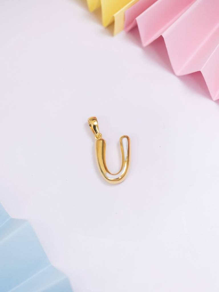 Initial Pendant 925 Sterling Silver 18Kt Gold Vermeil Jewellery For Women : QC120021_Y
