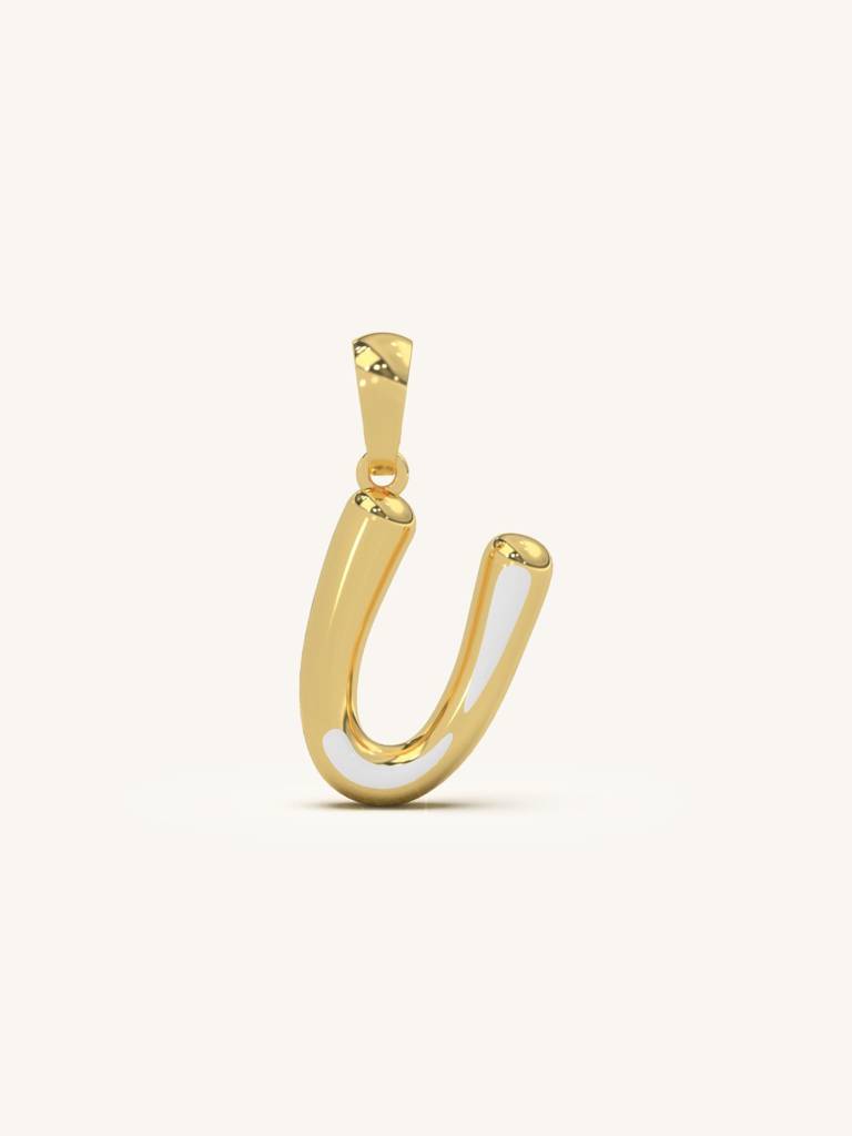 Initial Pendant 925 Sterling Silver 18Kt Gold Vermeil Jewellery For Women : QC120021_Y