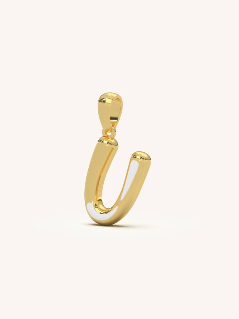 Initial Pendant 925 Sterling Silver 18Kt Gold Vermeil Jewellery For Women : QC120021_Y