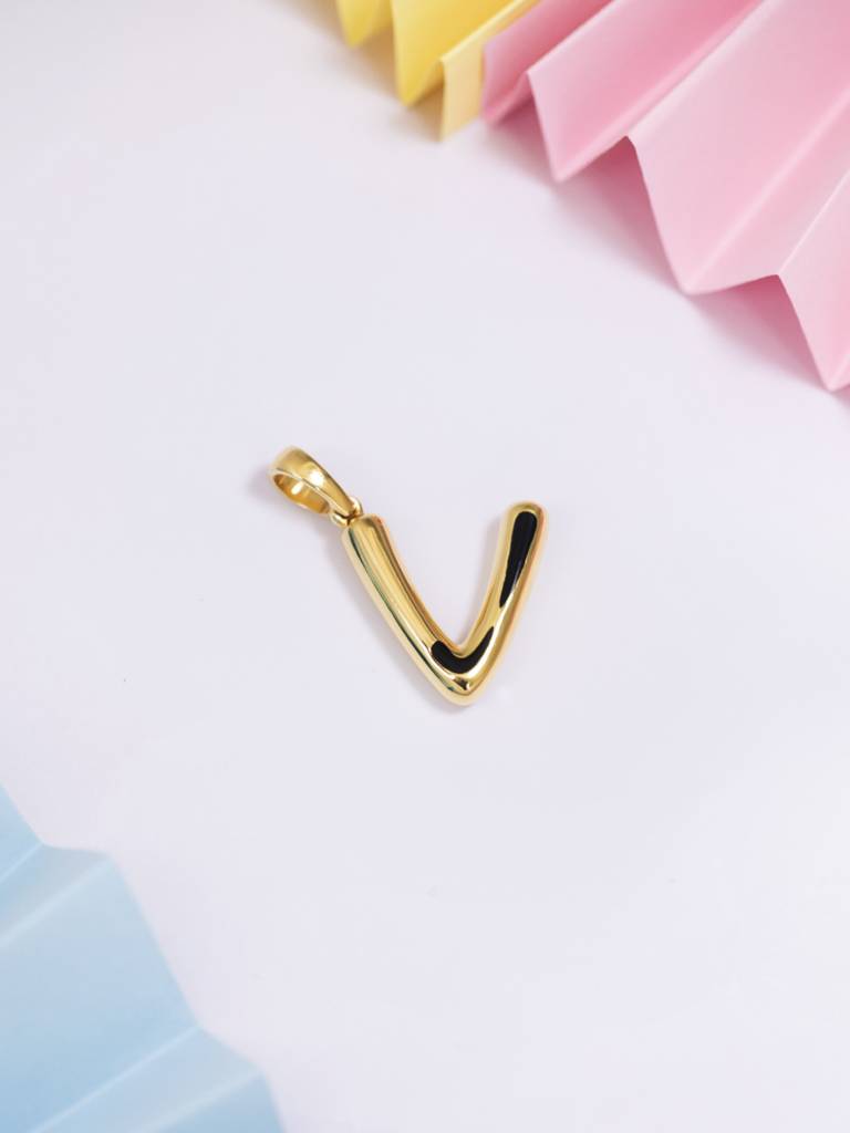 Initial Pendant 925 Sterling Silver 18Kt Gold Vermeil Jewellery For Women : QC120022_Y