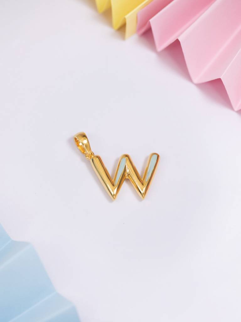 Initial Pendant 925 Sterling Silver 18Kt Gold Vermeil Jewellery For Women : QC120023_Y