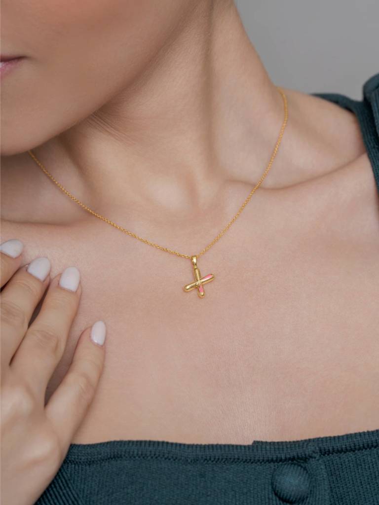 Initial Pendant 925 Sterling Silver 18Kt Gold Vermeil Jewellery For Women : QC120024_Y