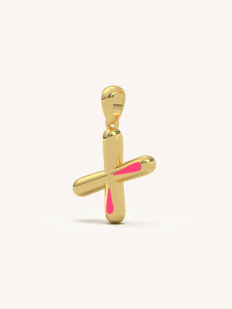Initial Pendant 925 Sterling Silver 18Kt Gold Vermeil Jewellery For Women : QC120024_Y
