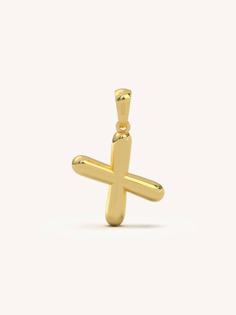 Initial Pendant 925 Sterling Silver 18Kt Gold Vermeil Jewellery For Women : QC120024_Y