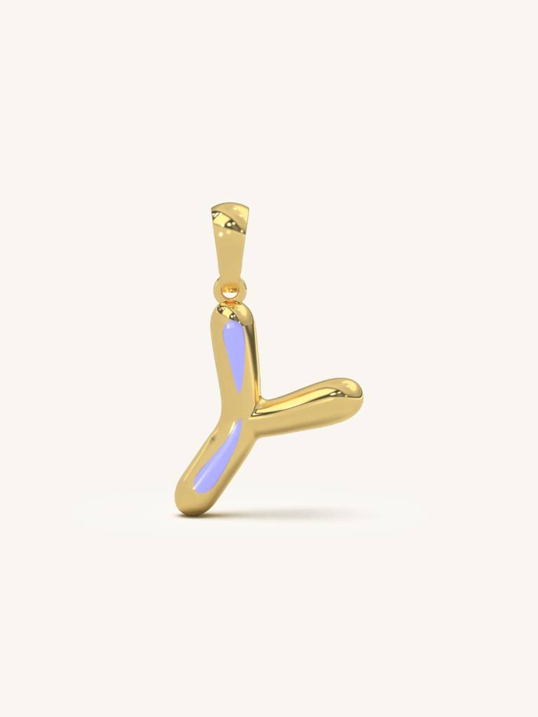 Initial Pendant 925 Sterling Silver 18Kt Gold Vermeil Jewellery For Women : QC120025_Y