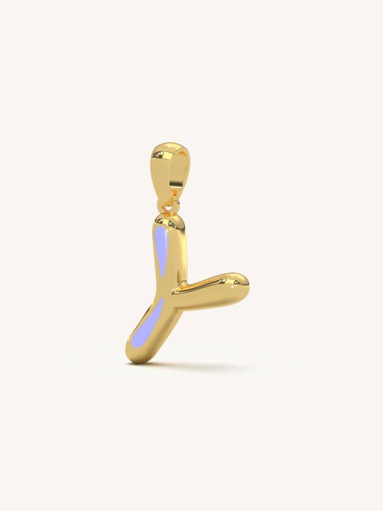 Initial Pendant 925 Sterling Silver 18Kt Gold Vermeil Jewellery For Women : QC120025_Y