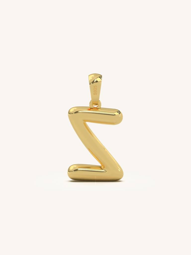 Initial Pendant 925 Sterling Silver 18Kt Gold Vermeil Jewellery For Women : QC120026_Y