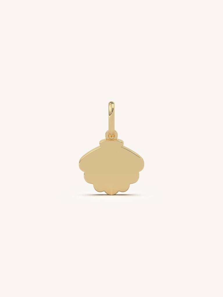 Shell Design Pendant 925 Sterling Silver 18Kt Gold Vermeil Jewellery For Women : QC130002_Y