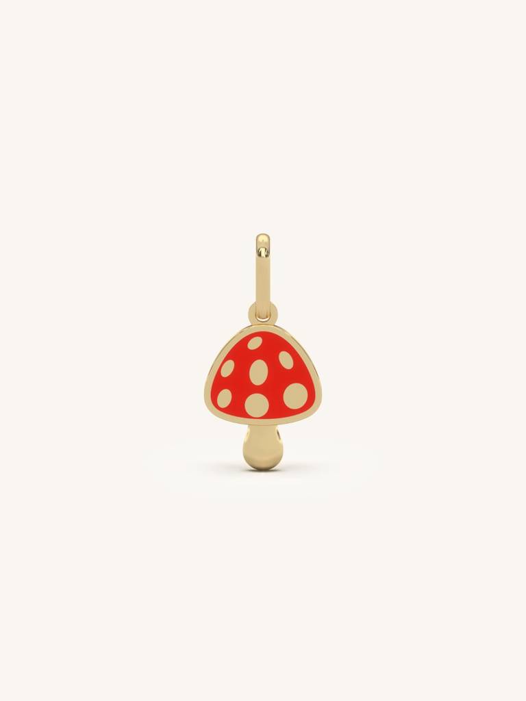 Mushroom Style Pendant 925 Sterling Silver 18Kt Gold Vermeil Jewellery For Women : QC130005_Y