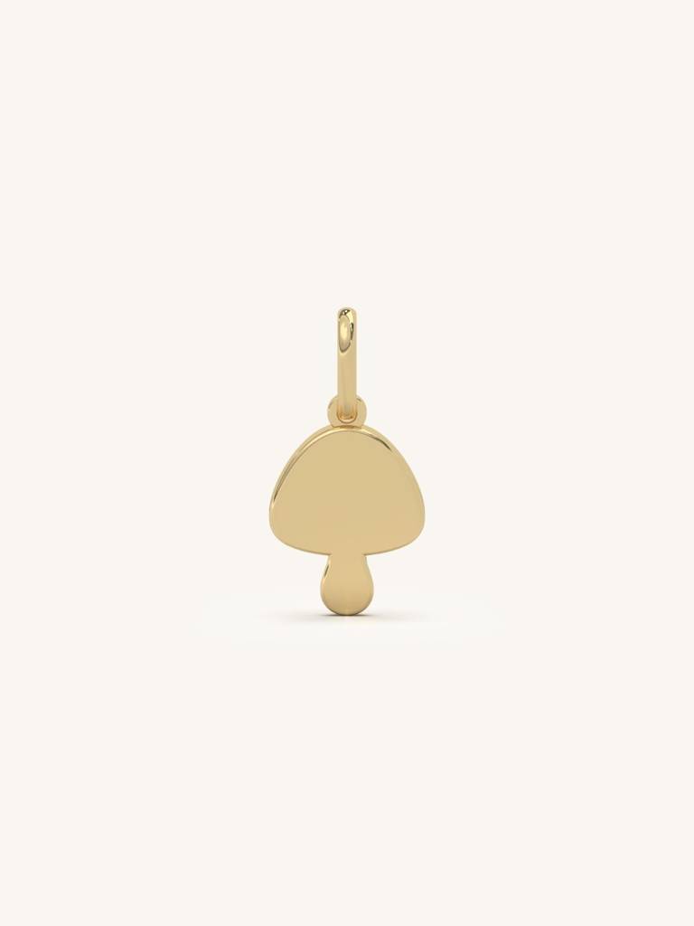 Mushroom Style Pendant 925 Sterling Silver 18Kt Gold Vermeil Jewellery For Women : QC130005_Y
