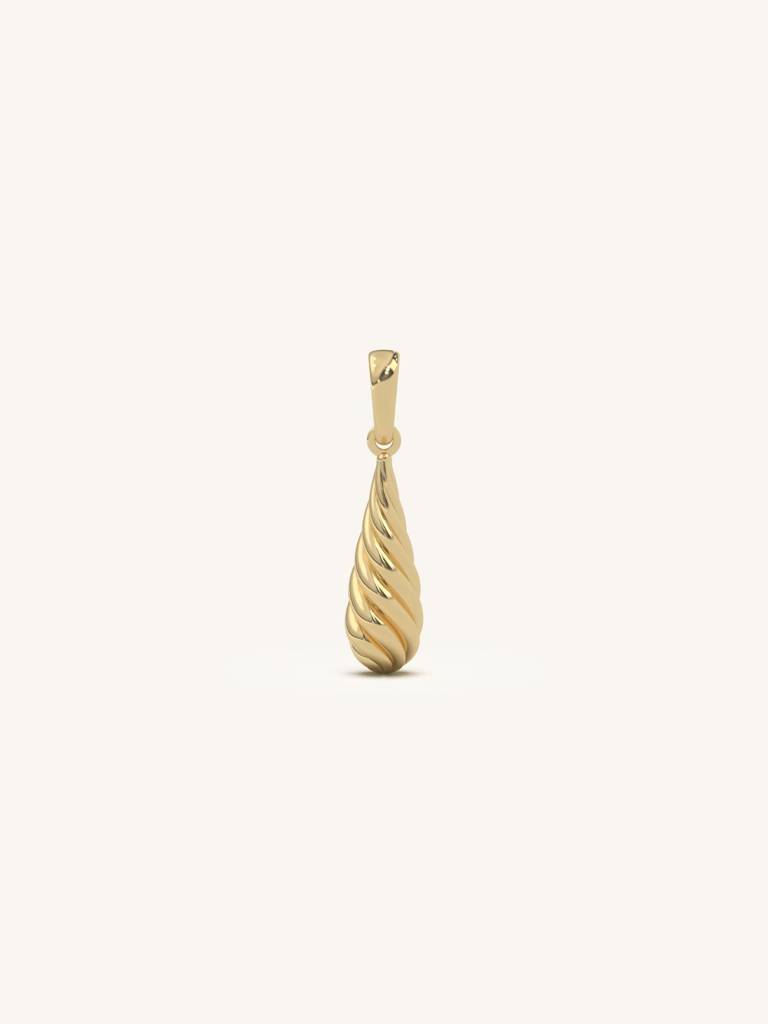 Bold Spiral Pendant 925 Sterling Silver 18Kt Gold Vermeil Jewellery For Women : QC132001_Y