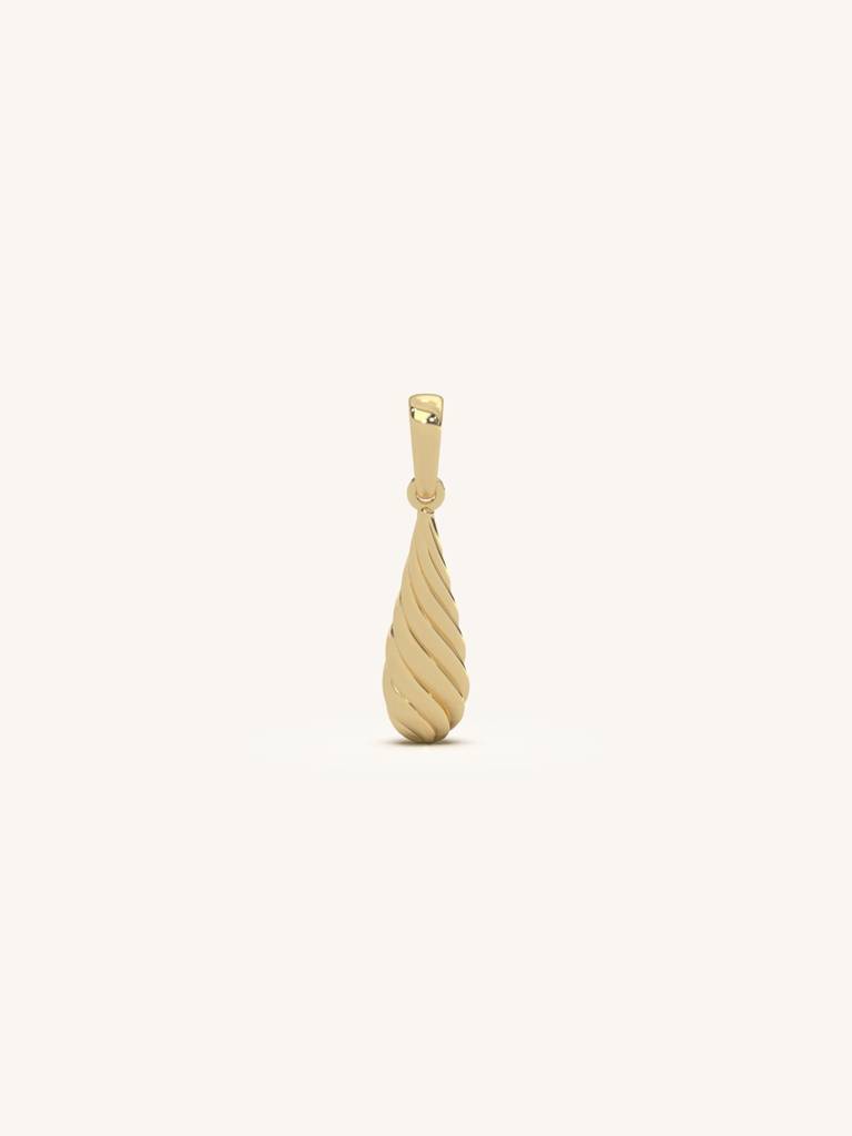Bold Spiral Pendant 925 Sterling Silver 18Kt Gold Vermeil Jewellery For Women : QC132001_Y