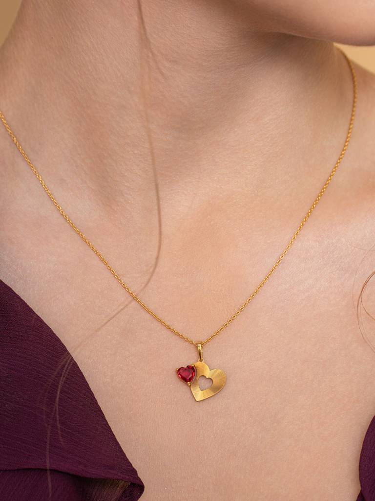 Pure Soul Pendant 925 Sterling Silver 18Kt Gold Vermeil Jewellery For Women : QC157006_Y
