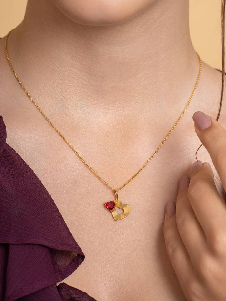 Pure Soul Pendant 925 Sterling Silver 18Kt Gold Vermeil Jewellery For Women : QC157006_Y
