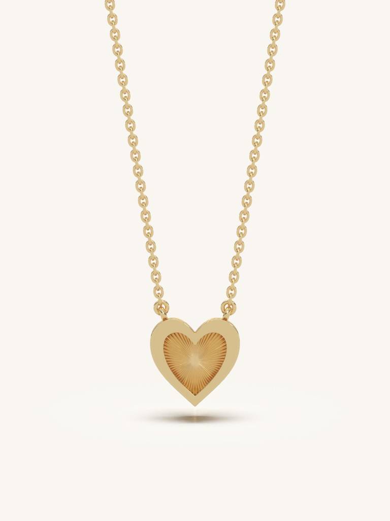 Timeless Love Pendant 925 Sterling Silver 18Kt Gold Vermeil Jewellery For Women : QG108002_Y