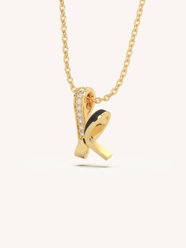 K Kick Necklace 925 Sterling Silver 18Kt Gold Vermeil Jewellery For Women : QG111011_Y