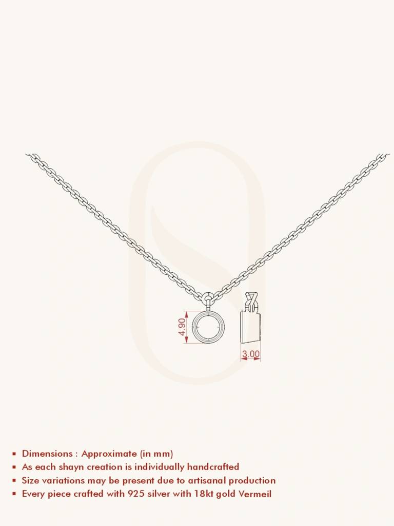 Petite Ruby Necklace 925 Sterling Silver 18Kt Gold Vermeil Jewellery For Women : QG123007_Y