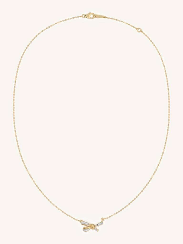 Silver Knot Necklace 925 Sterling Silver 18Kt Gold Vermeil Jewellery For Women : QG125002_Y