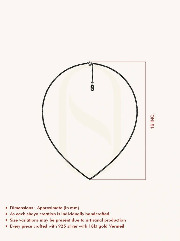 Bold Link Chain Necklace 925 Sterling Silver 18Kt Gold Vermeil Jewellery For Women : QG135007_Y