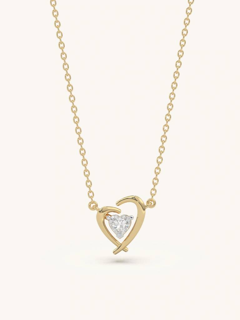 Twin Tone Necklace 925 Sterling Silver 18Kt Gold Vermeil Jewellery For Women : QG149001_Y