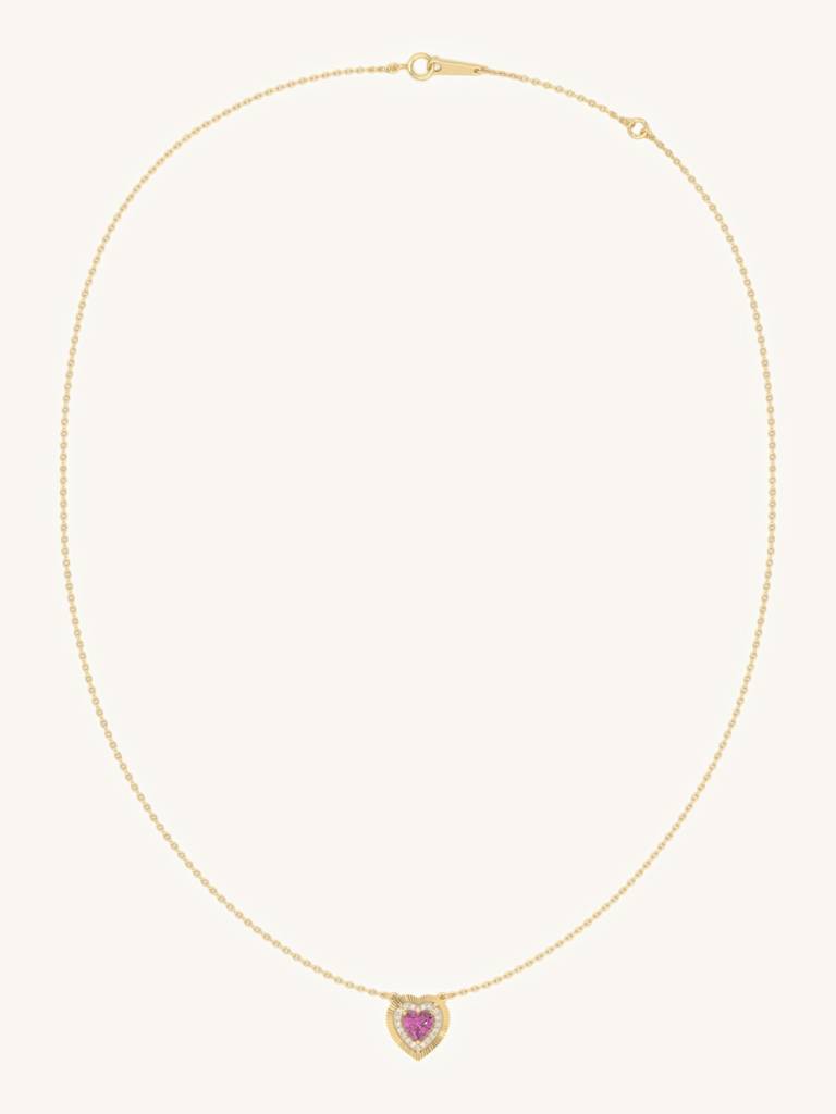 Heart Glow Pendant 925 Sterling Silver 18Kt Gold Vermeil Jewellery For Women : QG170001_Y