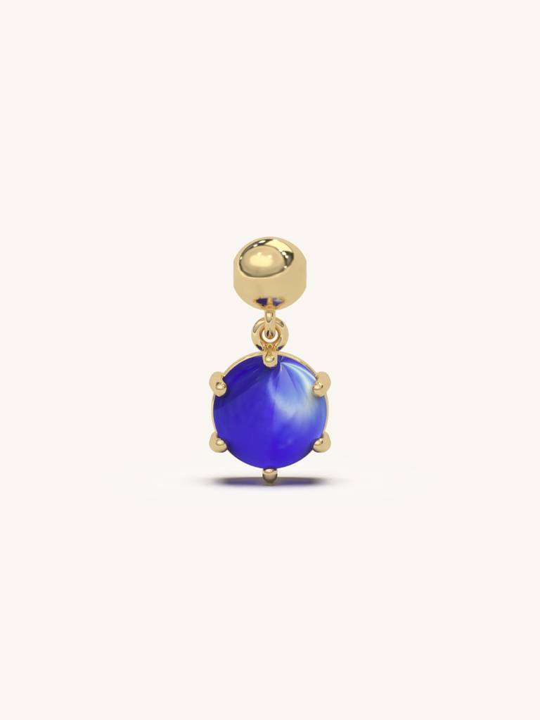 Star Sapphire Sparkle 925 Sterling Silver 18Kt Gold Vermeil Jewellery For Women : QH135017_Y