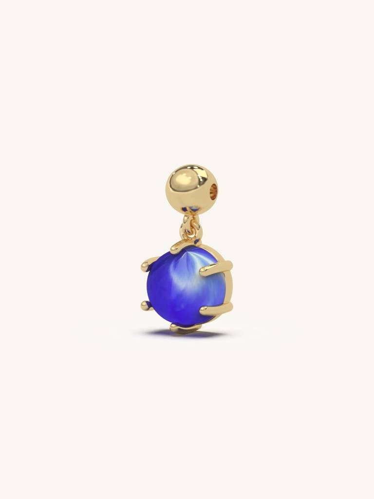 Star Sapphire Sparkle 925 Sterling Silver 18Kt Gold Vermeil Jewellery For Women : QH135017_Y