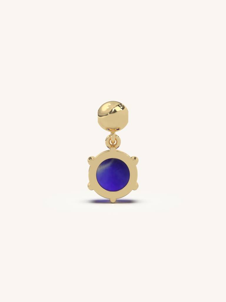Star Sapphire Sparkle 925 Sterling Silver 18Kt Gold Vermeil Jewellery For Women : QH135017_Y