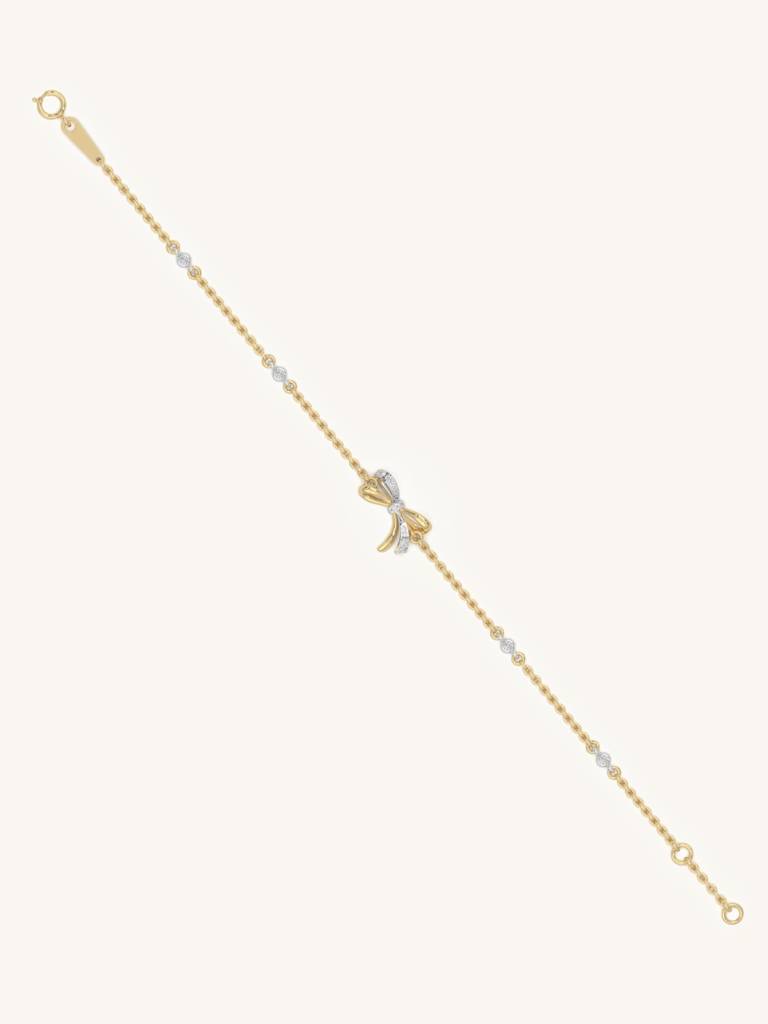 Curved Ribbon Bracelet 925 Sterling Silver 18Kt Gold Vermeil Jewellery For Women : QK125002_Y