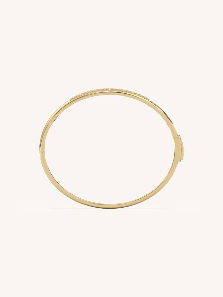 Pavé Gold Bracelet 925 Sterling Silver 18Kt Gold Vermeil Jewellery For Women : QK140004_Y