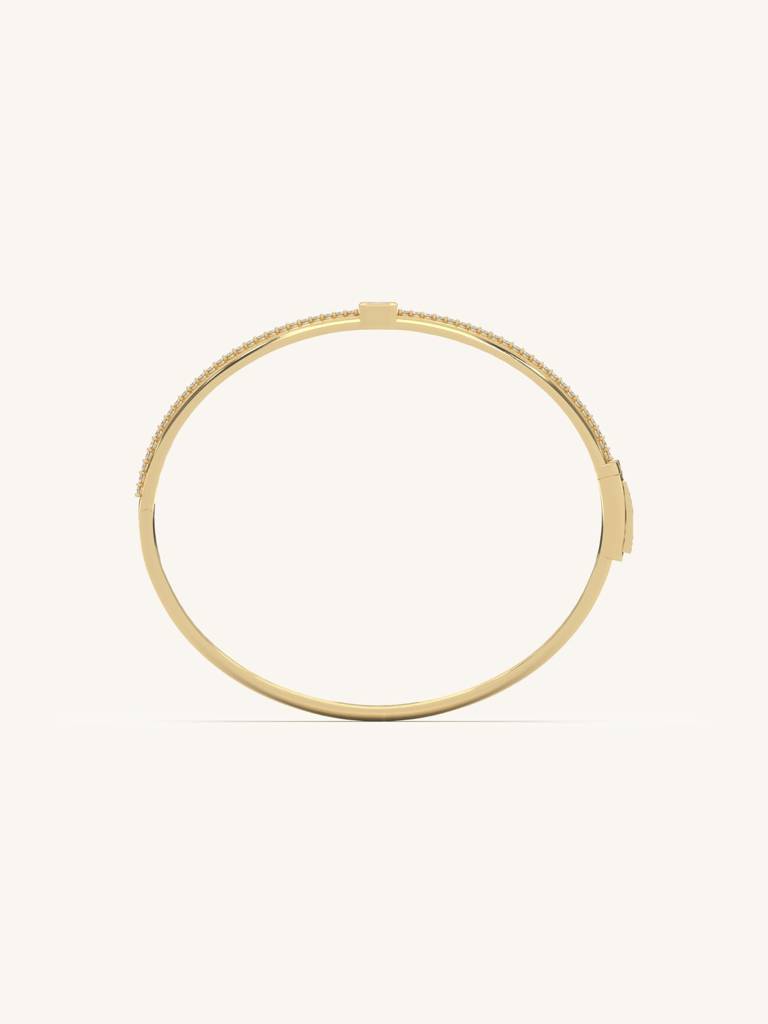 Emerald Accent Bracelet 925 Sterling Silver 18Kt Gold Vermeil Jewellery For Women : QK140006_Y