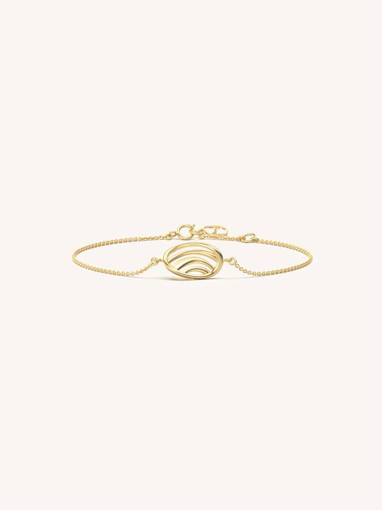 Grace Movement Bracelet 925 Sterling Silver 18Kt Gold Vermeil Jewellery For Women : QK155002_Y