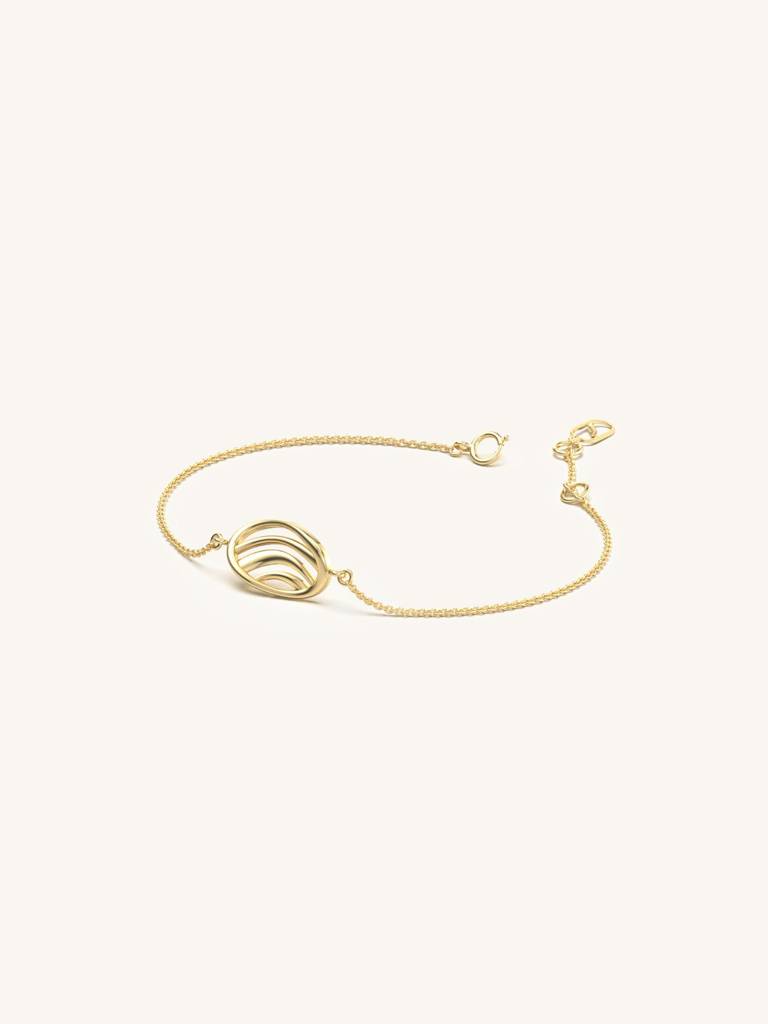 Grace Movement Bracelet 925 Sterling Silver 18Kt Gold Vermeil Jewellery For Women : QK155002_Y