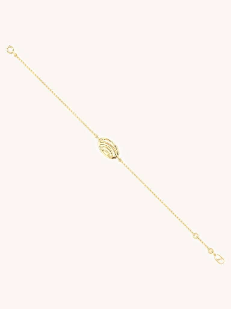 Grace Movement Bracelet 925 Sterling Silver 18Kt Gold Vermeil Jewellery For Women : QK155002_Y