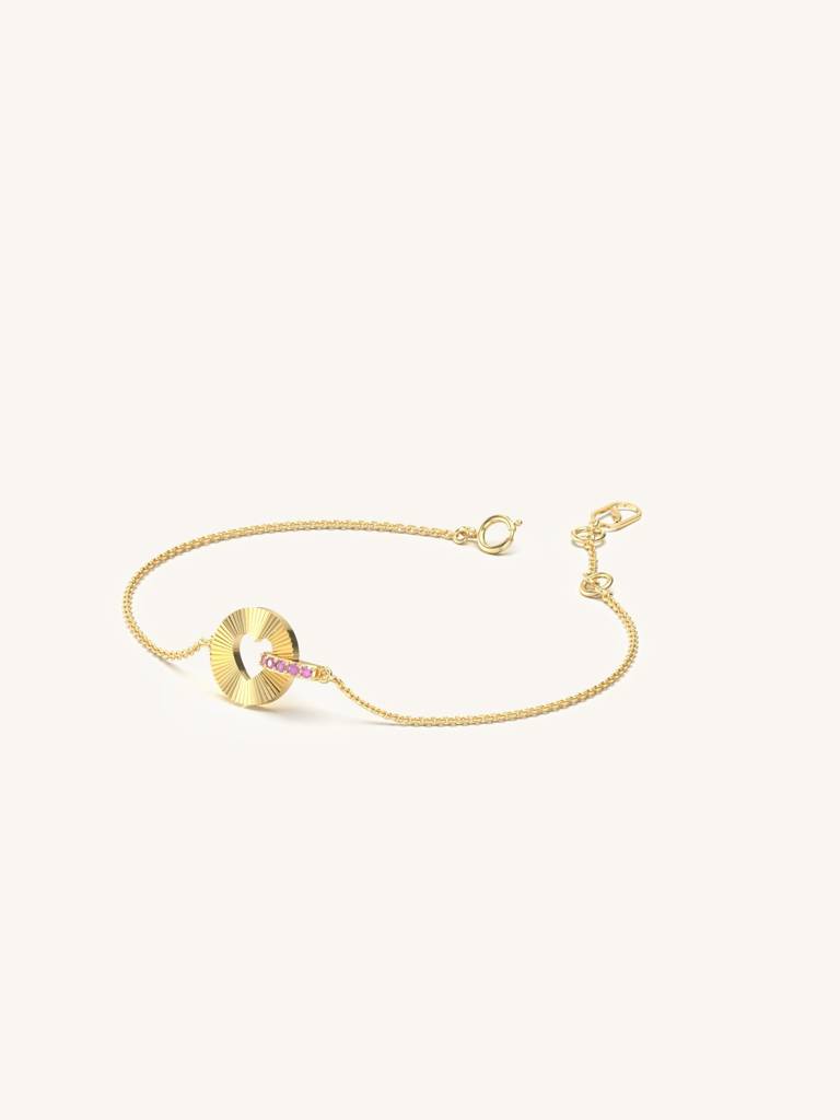 Long Lariat Bracelet 925 Sterling Silver 18Kt Gold Vermeil Jewellery For Women : QK157004_Y