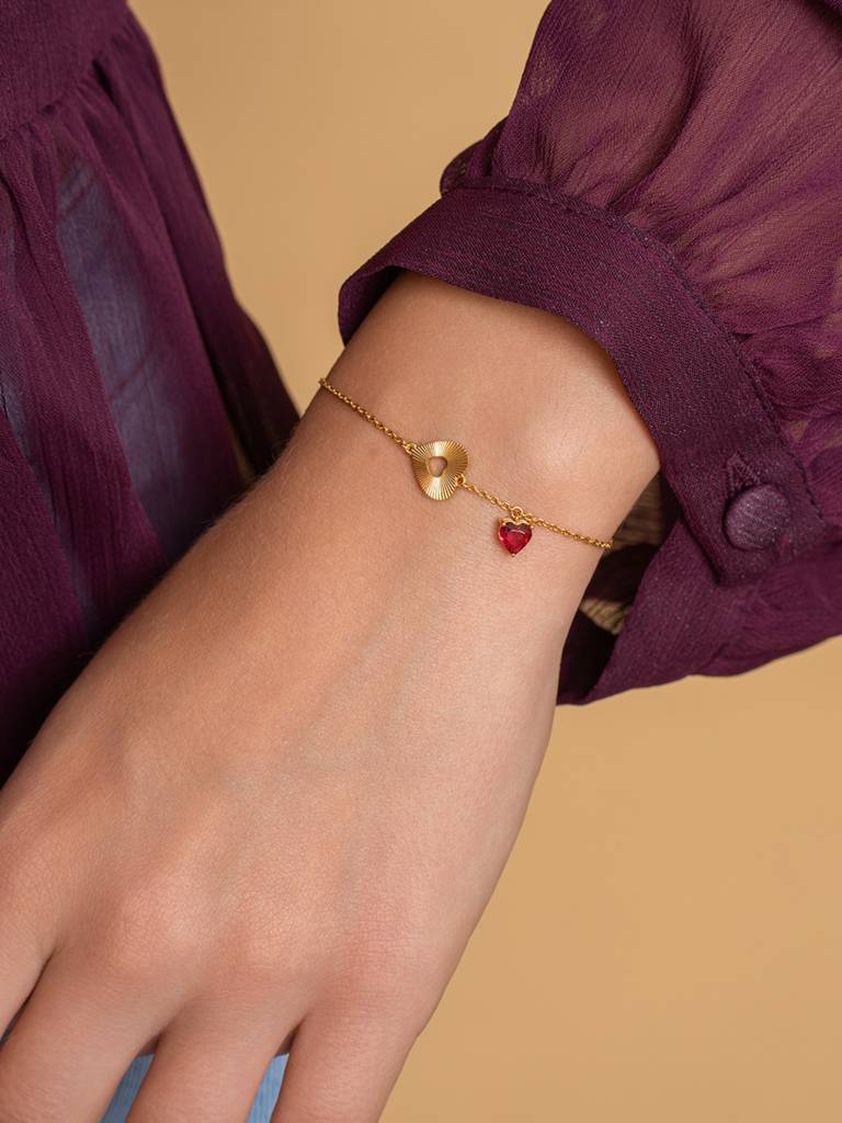 Pure Soul Bracelet 925 Sterling Silver 18Kt Gold Vermeil Jewellery For Women : QK157006_Y