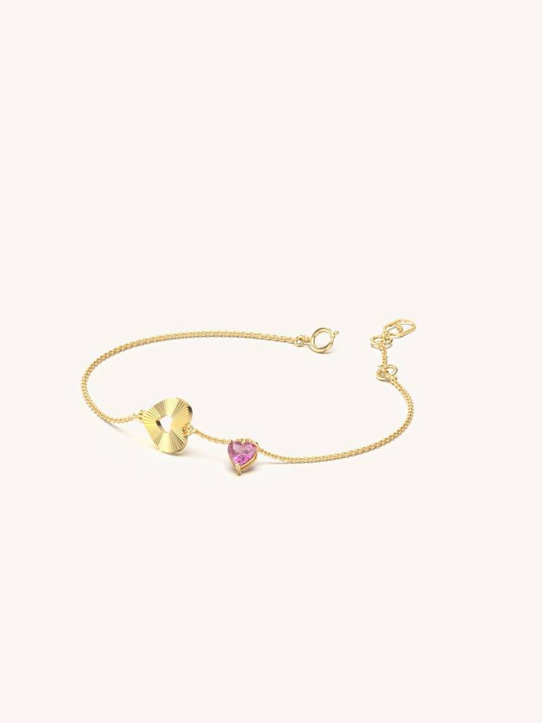 Pure Soul Bracelet 925 Sterling Silver 18Kt Gold Vermeil Jewellery For Women : QK157006_Y