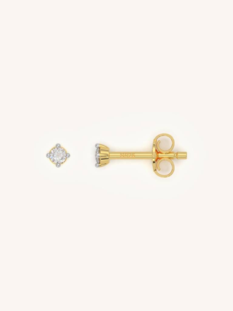 Diamond Dot Earbands Earrings 925 Sterling Silver 18Kt Gold Vermeil Jewellery For Women : QM101006_Y