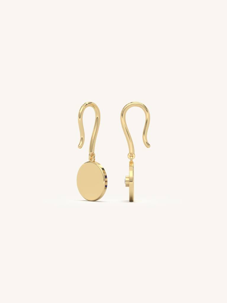 Blue Daisy Earbands Earrings 925 Sterling Silver 18Kt Gold Vermeil Jewellery For Women : QM143008_Y