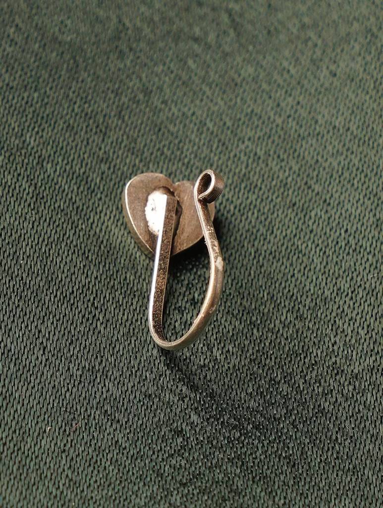 Silver Heart Shape Clip On Nosepin : ARSNP147