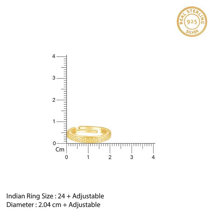 Golden Elegant Pattern Ring Band For Him : R01978_17