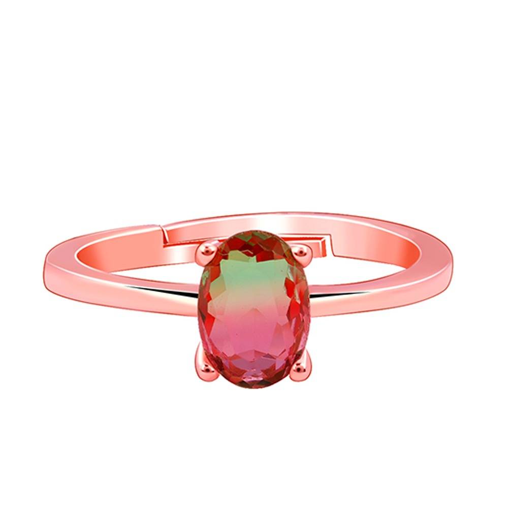 Giva 925 Silver Rose Gold Multihued Ring ,Adjustable| Gifts For Couples | With Certificate Of Authenticity And 925 St : R02148