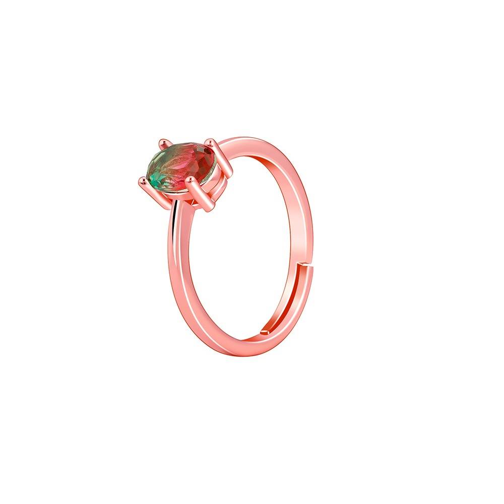 Giva 925 Silver Rose Gold Multihued Ring ,Adjustable| Gifts For Couples | With Certificate Of Authenticity And 925 St : R02148