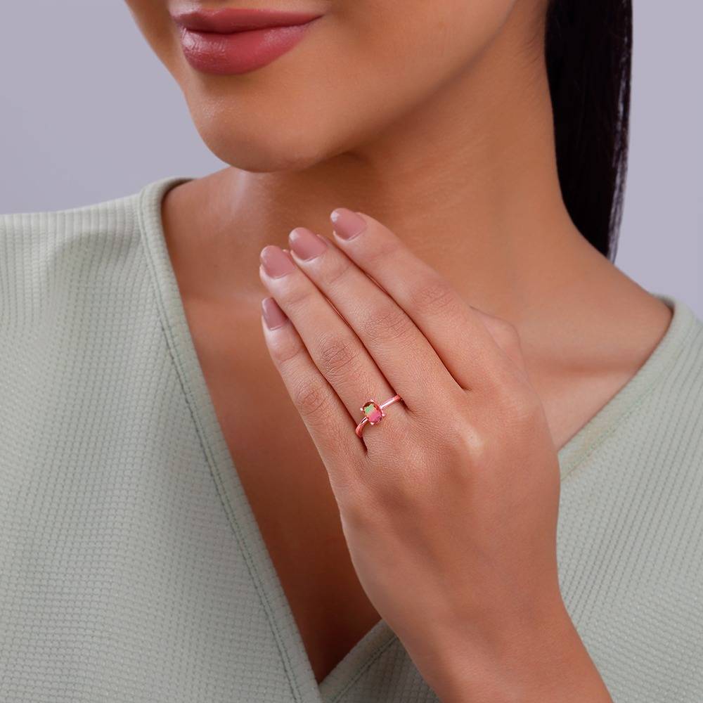 Giva 925 Silver Rose Gold Multihued Ring ,Adjustable| Gifts For Couples | With Certificate Of Authenticity And 925 St : R02148