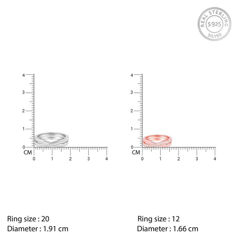 Giva 925 Silver Dual Tone True Vow Couple Bands,Male Ring: Indian - 20,Female Ring: Indian - 12| Gifts For Couples |  : R02218